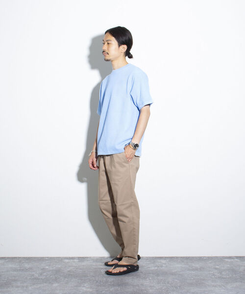 「GLOSTER」 半袖ニット S ベージュ メンズ