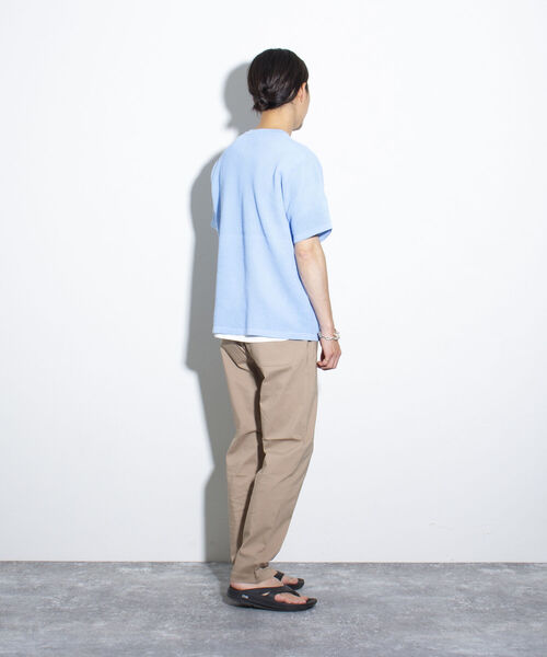 「GLOSTER」 半袖ニット S ベージュ メンズ