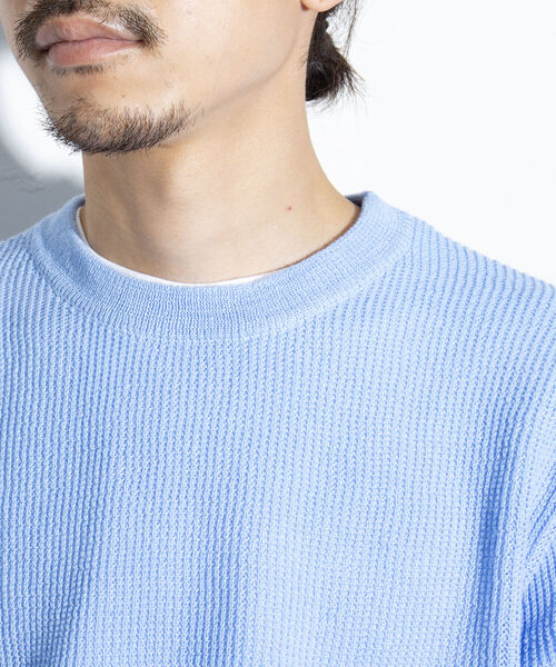 「GLOSTER」 半袖ニット S ベージュ メンズ