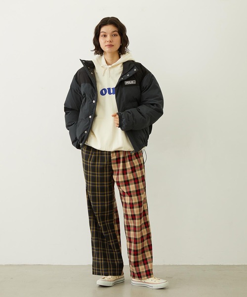 MILKFED. ダウンコート ダウンジャケット BAR PATCH PUFFER