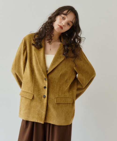 OLUN ジャケット テーラードジャケット Loose basic mall jacket