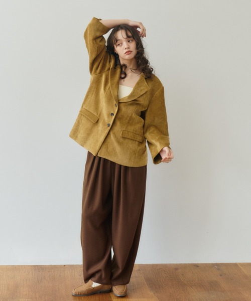 OLUN ジャケット テーラードジャケット Loose basic mall jacket