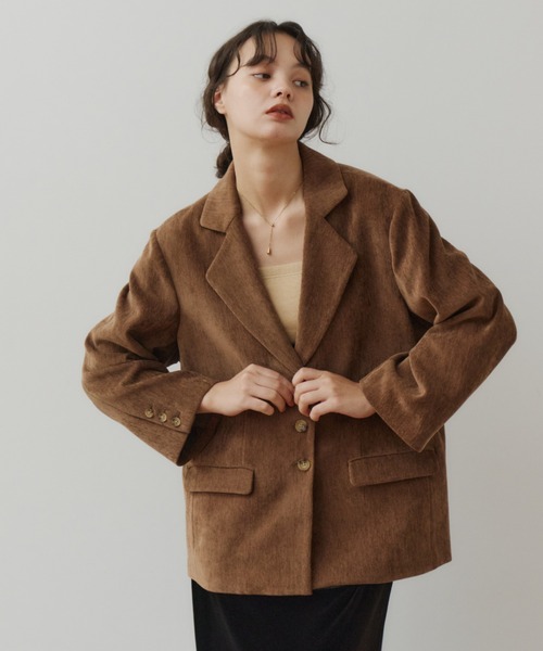 OLUN ジャケット テーラードジャケット Loose basic mall jacket