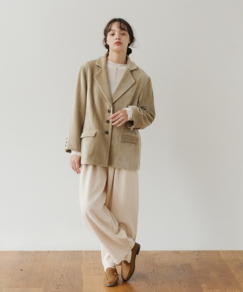 OLUN ジャケット テーラードジャケット Loose basic mall jacket