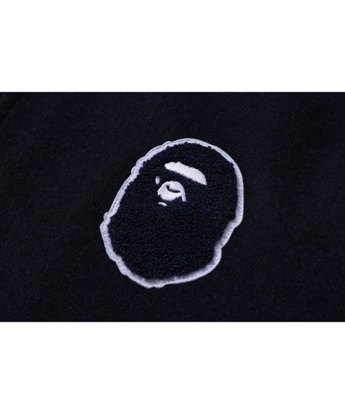 ミリタリージャケット モッズコート A BATHING APE CROPPED VARSITY JACKET レディースの画像