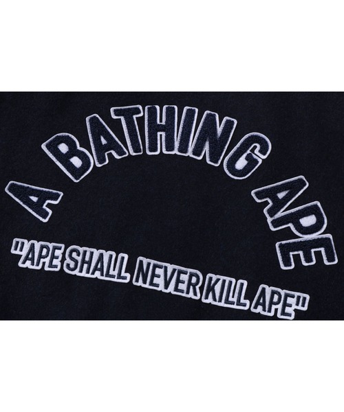 ミリタリージャケット モッズコート A BATHING APE CROPPED VARSITY JACKET レディースの画像