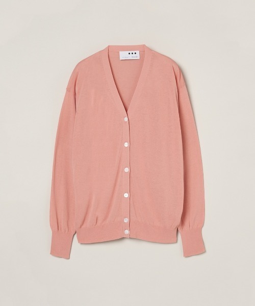 three dots（スリー ドッツ） カーディガン ソフトコットンレーヨン