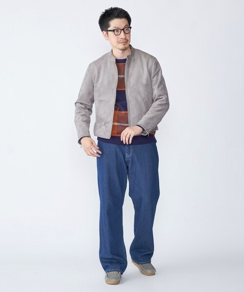 SHIPS（シップス） 革ジャン ライダース SHIPS: ポリエステル フェイク