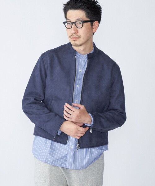 SHIPS（シップス） 革ジャン ライダース SHIPS: ポリエステル フェイク