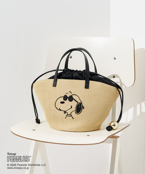 「russet」 かごバッグ「Vintage PEANUTSコラボ」 FREE アイボリー レディース
