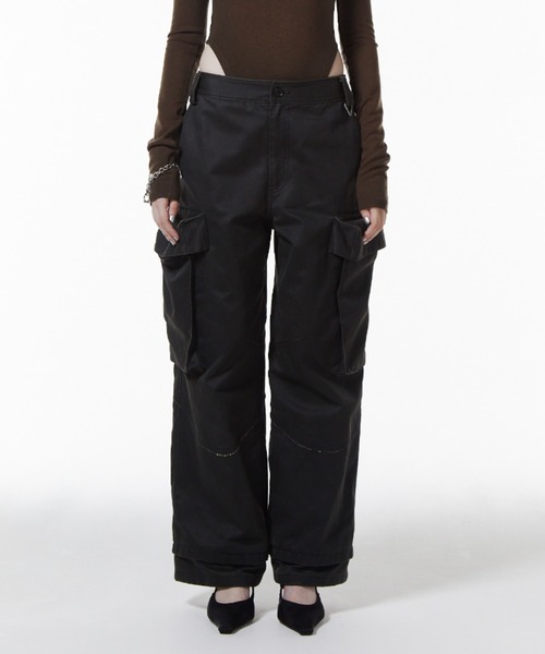 パンツ JOSE MOON / OIL FADE CARGO PANTS BROWN JOSE MOON（ジョゼムーン） ワイドパンツ カーゴパンツ OIL FADE CARGO