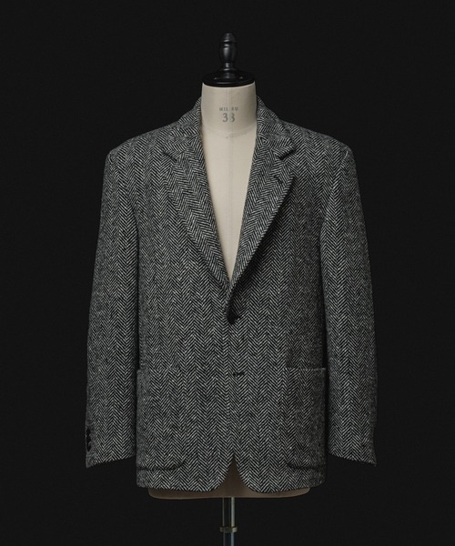 Adam et Rope ヘリンボンオーバージャケット セール】【公式サイト限定】ADMERPヘリンボンオーバージャケット