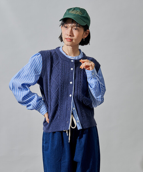 igi ドッキングプリーツベスト【完売品】 FREAK'S STORE（フリークスストア） ブラウス シャツ シャツドッキング