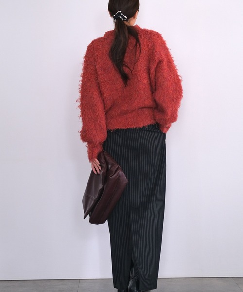 AKTE（アクテ） カーディガン フラッフィーボタンフライニット