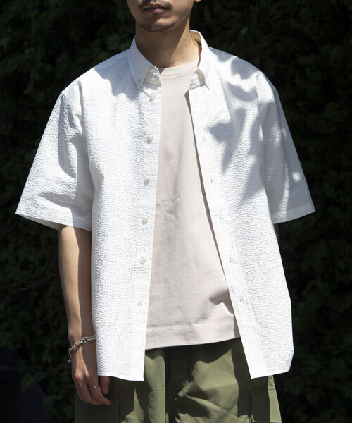 「GLOSTER」 半袖シャツ M イエロー メンズ_画像5