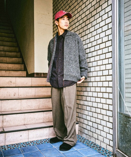 niko and…（ニコアンド） カーディガン 畦編みZIPニットカーディガン