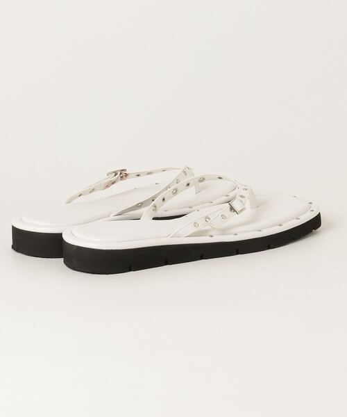 「DTYYPE」 フラットサンダル LARGE ホワイト レディース_画像2