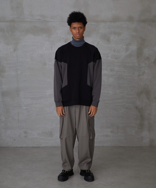 「Lui's」 「Neucon」スウェットカットソー 2 ブラック メンズ_画像9