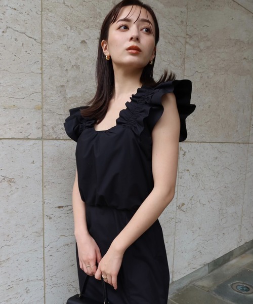 「anuans」 ノースリーブワンピース MEDIUM ブルー レディース_画像2