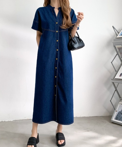 「emi+」 半袖ワンピース M ブラック レディース_画像2