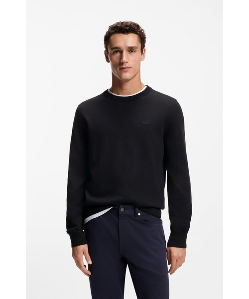 BOSS（HUGO BOSS） セーター ニット コットンセーター ロゴエンブロイ