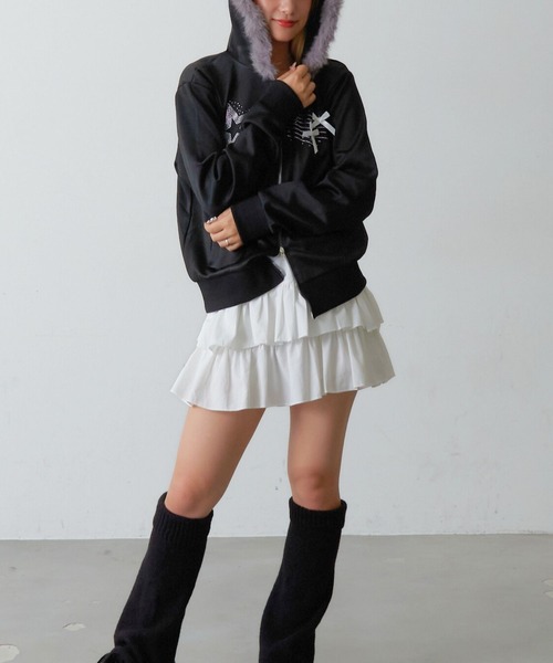 パーカー ファーフードZIPスターパーカー レディース : ZOZOTOWN Yahoo