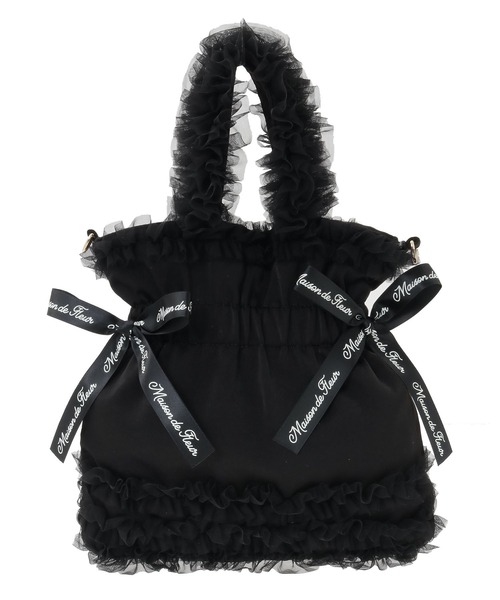 Maison de FLEUR（メゾンドフルール） トートバッグ チュールフリル