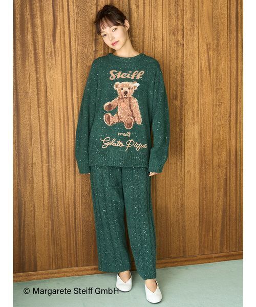 新品未使用　ジェラートピケ　シュタイフ　パジャマ上下セット gelato pique（ジェラートピケ） パジャマ ルームウェア 「Steiff