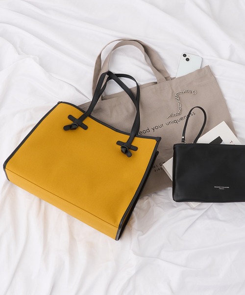 GIANNI CHIARINI（ジャンニ キアリーニ） トートバッグ FREE イエロー