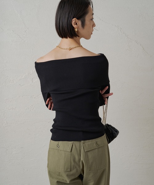 「LOUNGEDRESS」 長袖ニット FREE グレー レディース_画像3