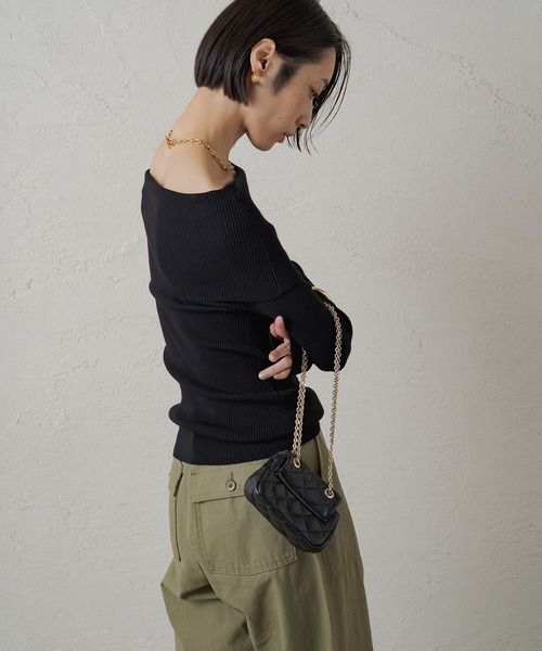 「LOUNGEDRESS」 長袖ニット FREE グレー レディース_画像4