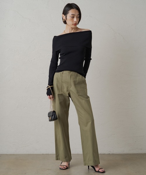 「LOUNGEDRESS」 長袖ニット FREE グレー レディース_画像5