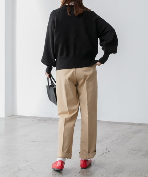 「BONLECILL」 ニットカーディガン FREE レッド レディース_画像8