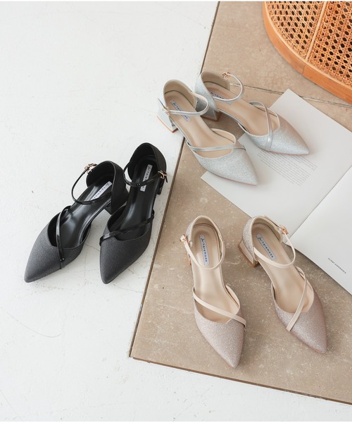 「PREFERIR」 「haremode」ヒールサンダル 24.0cm ゴールド レディース_画像4