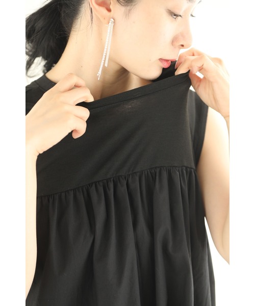 「CAWAII」 ノースリーブワンピース FREE ブラック レディース_画像4