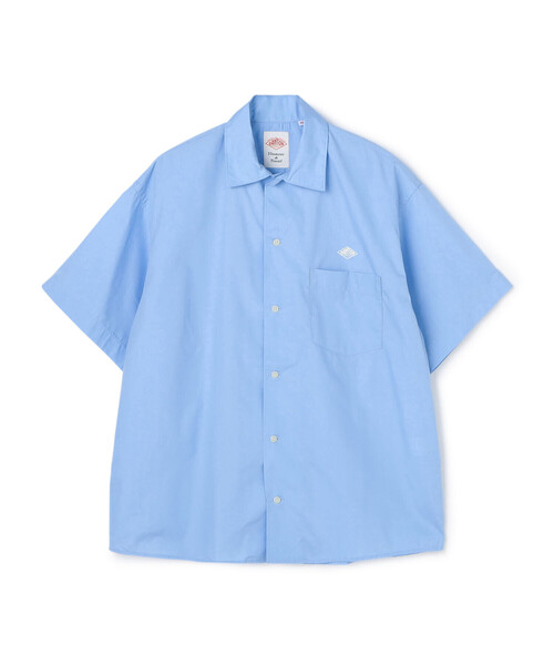 DANTON ダントン【L〜XL相当】半袖 プルオーバー シャツ　42 Danton（ダントン） 半袖シャツ 42 サックスブルー メンズ : ZOZOTOWN