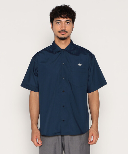 Danton（ダントン） 半袖シャツ 42 サックスブルー メンズ : ZOZOTOWN