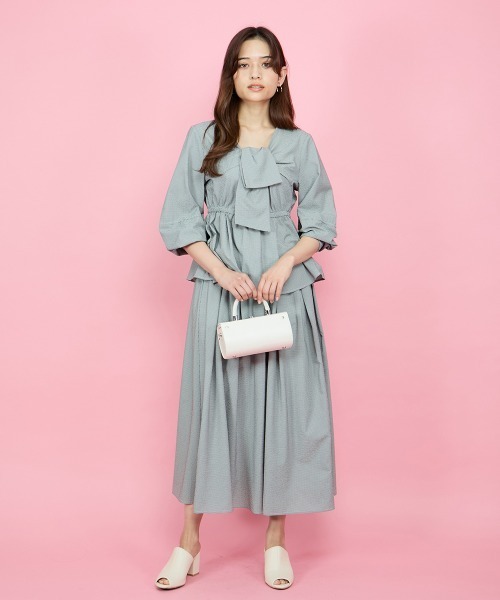 「QUEENS COURT」 7分袖ブラウス M ブラック レディース_画像3