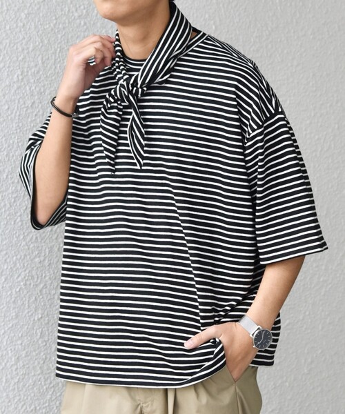 SHIPS any tシャツ any:「洗濯機可能」マリンテイスト ボーダー