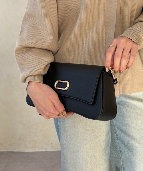 Thevon（ゼヴォン） ショルダーバッグ バッグ ラウンドスクエアGLD/BAG