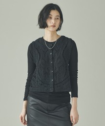 【美品】カレンソロジー　レース2wayニットベスト　黒 Curensology（カレンソロジー） ベスト ジレ /レース2WAYニットベスト