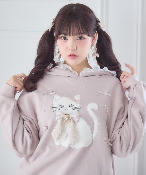 ROJITA(ロジータ) パーカー RibbonCatスウェットパーカー レディース ROJITA(ロジータ) パーカー RibbonCatスウェットパーカー レディース