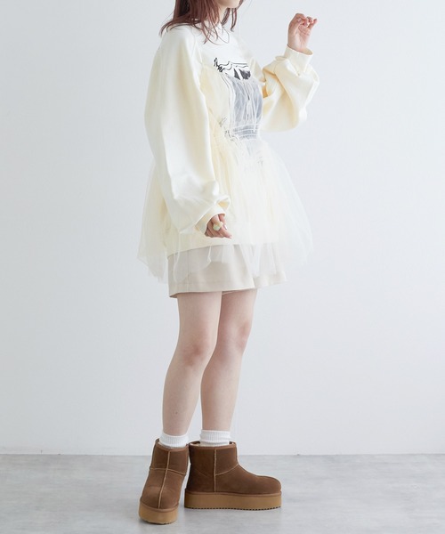 「w closet」 スウェットカットソー FREE グレー レディース_画像4