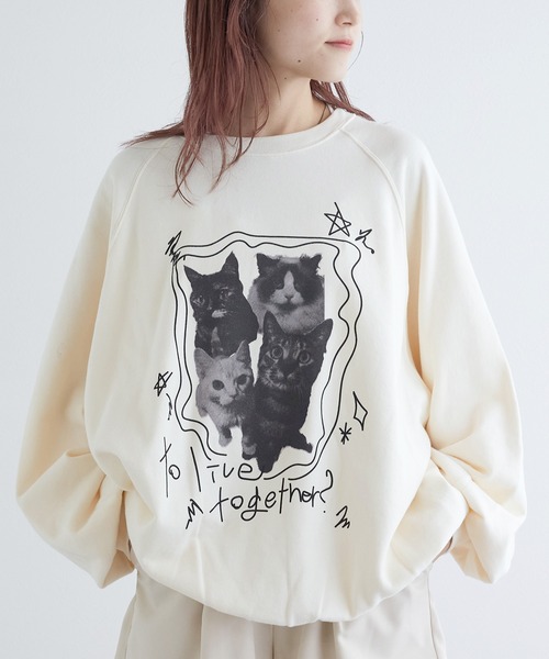 「w closet」 スウェットカットソー FREE グレー レディース_画像8