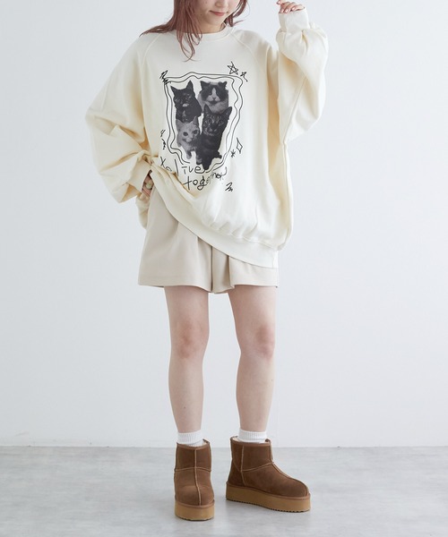 「w closet」 スウェットカットソー FREE グレー レディース_画像9