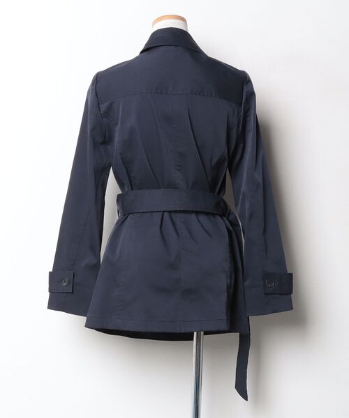 「LAUTREAMONT」 トレンチコート 38 ネイビー レディース_画像2