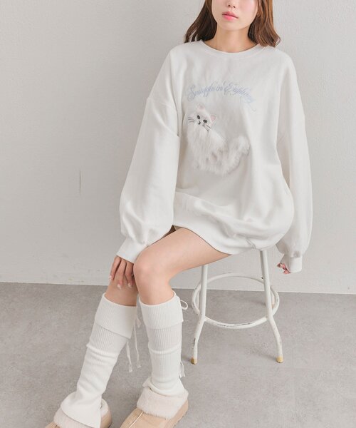 「OLIVE des OLIVE」 スウェットカットソー FREE ピンク レディース_画像8
