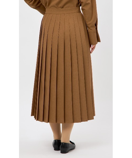「AOYAMA」 「AnchorWoman」プリーツスカート L キャメル レディース_画像6