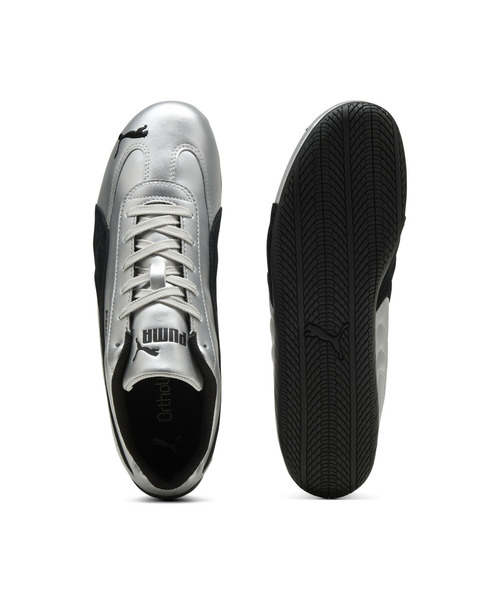 「PUMA」 ローカットスニーカー 26.5cm ブラック×ホワイト メンズの画像