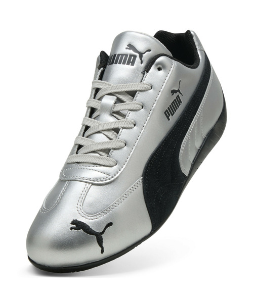 「PUMA」 ローカットスニーカー 26.5cm ブラック×ホワイト メンズの画像